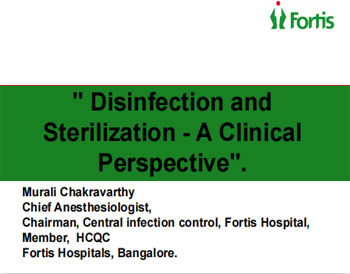 CQE: Disinfection And Sterilization – Clinical Perspective